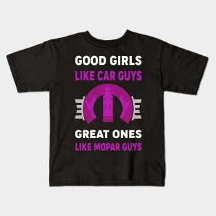 Good girls like car guys Kids T-Shirt